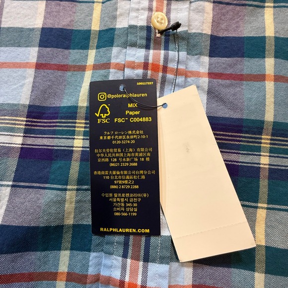 NWT $98 Ralph Lauren Classic Fit Plaid‎ Preppy Classic Long Sleeve Shirt Men 3XB - Picture 6 of 11